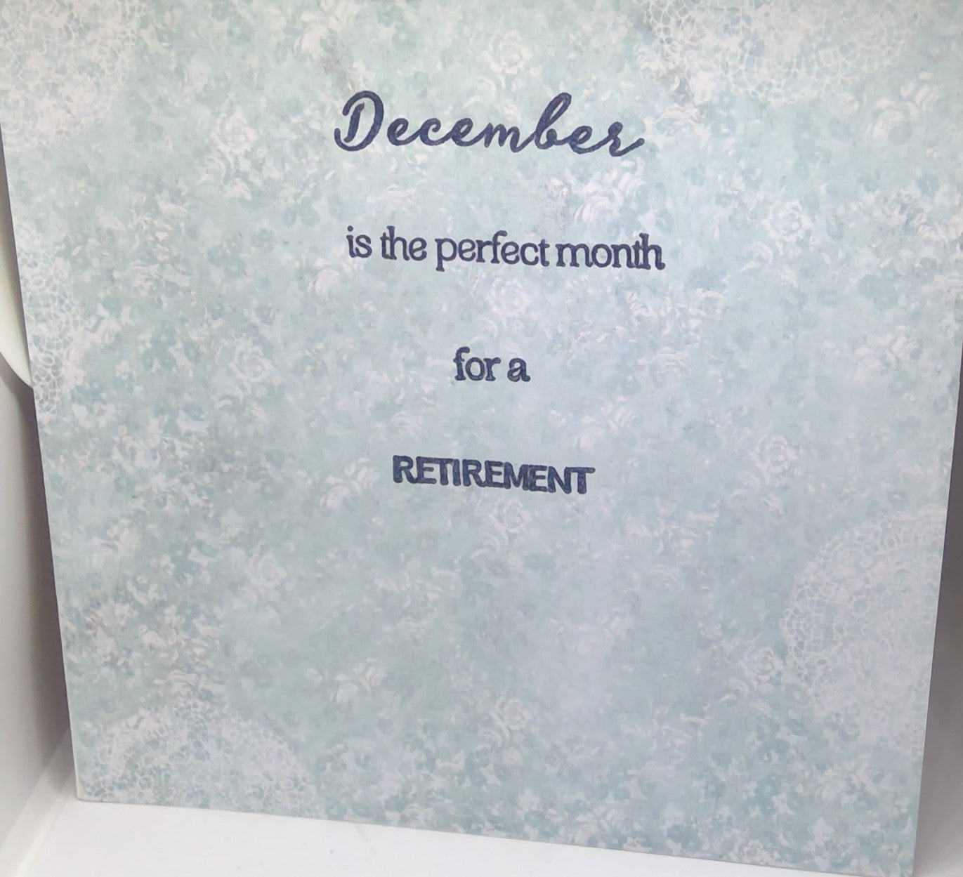 December Retirement Card