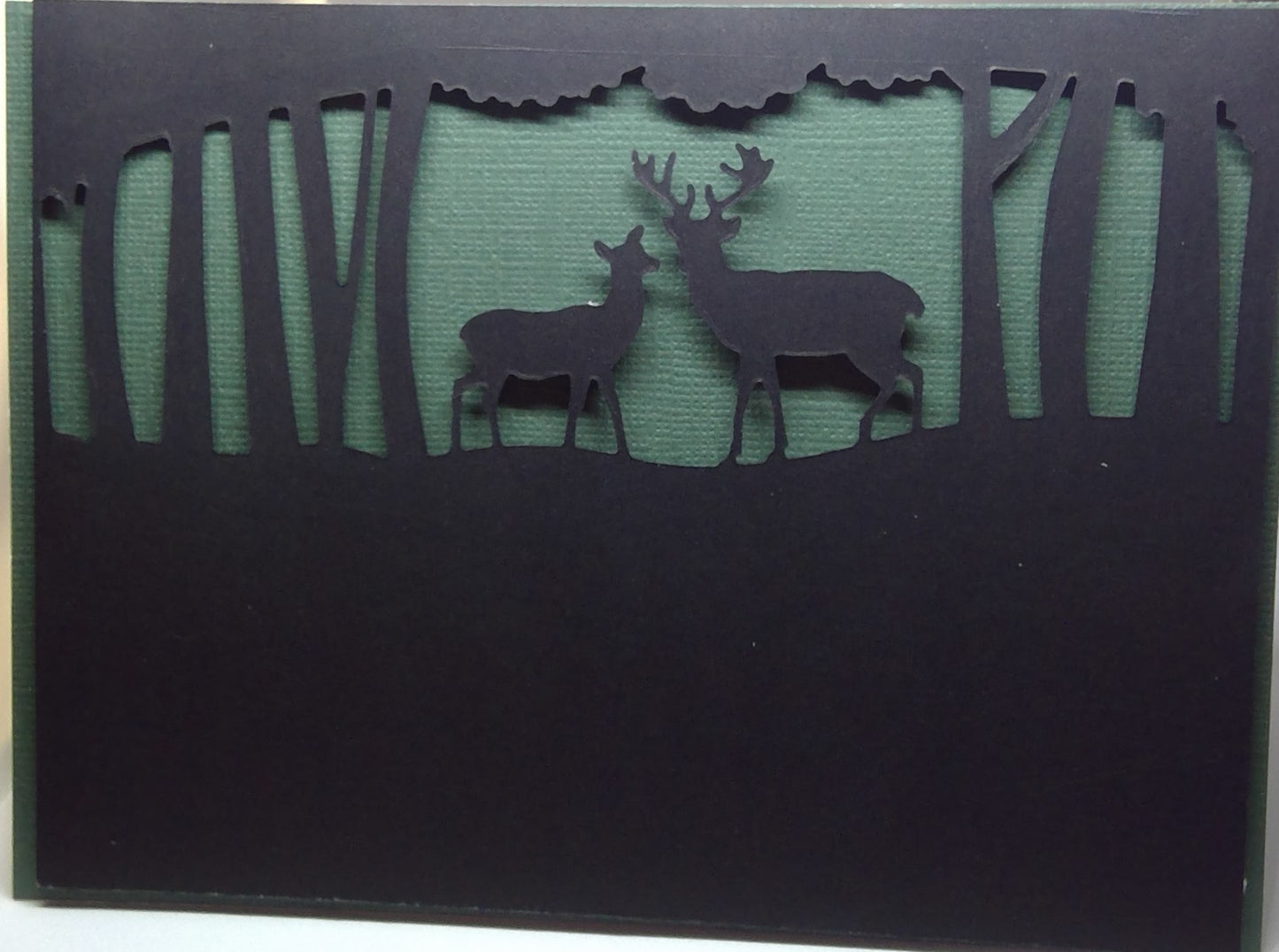 Doe and Stag Black and Blue card
