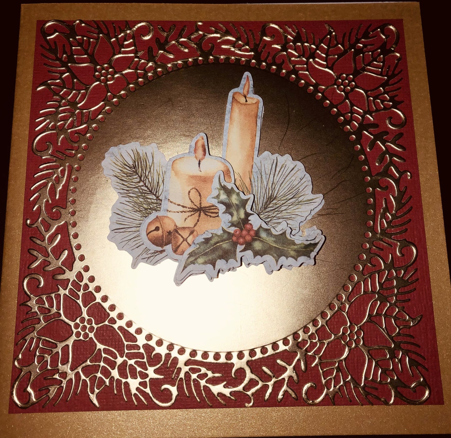 Decoupage Holiday Candle