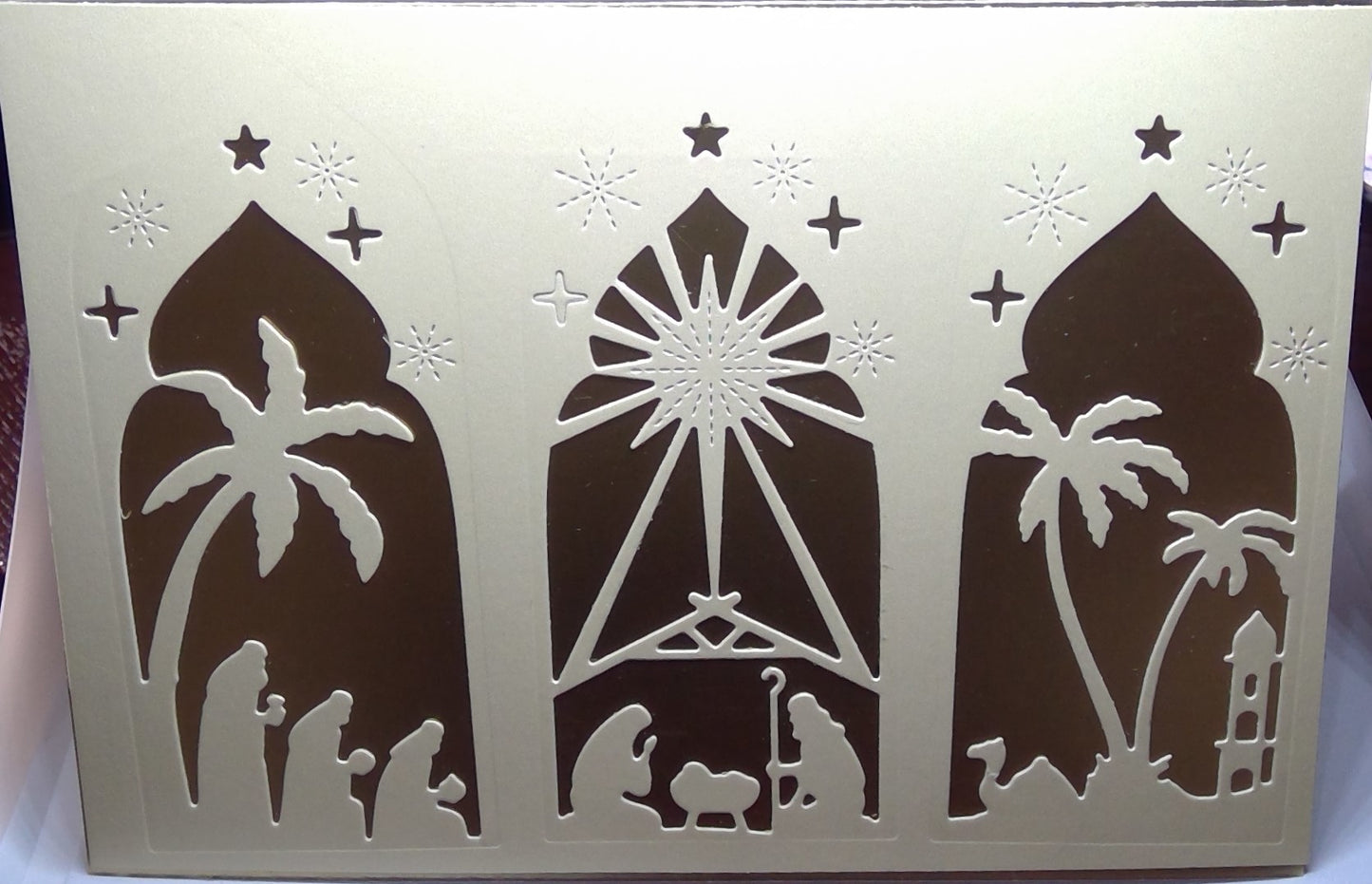 Ivory and Gold Nativity Triptych