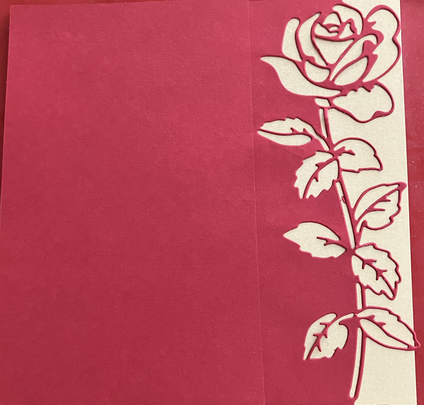 Red and Gold Rose Card