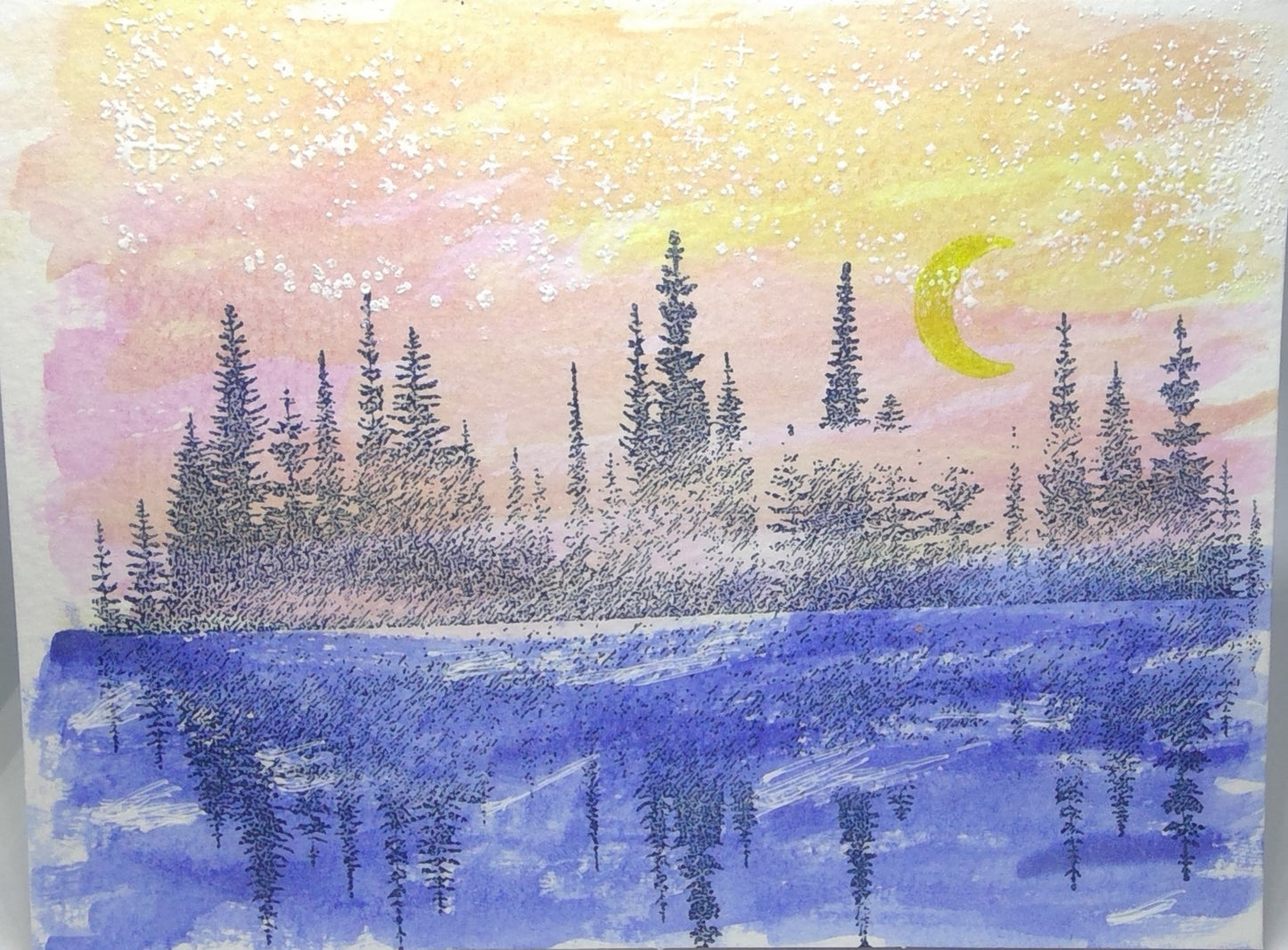 Snowy Winter Scene Note Card