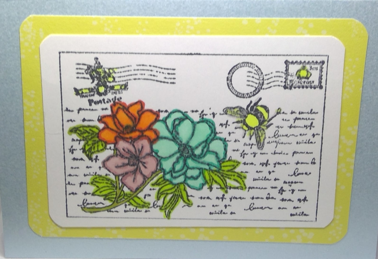 Watercolor Flowers Note Card