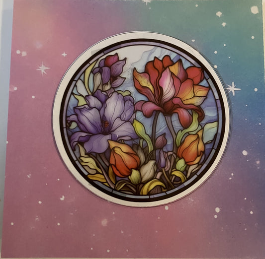 Stained Glass Effect Flowers